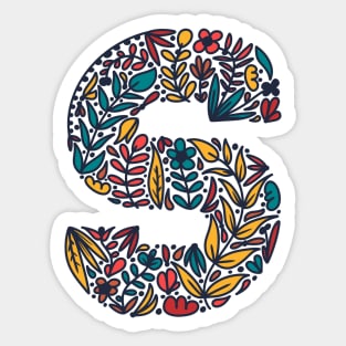 Tropical Letter S Sticker